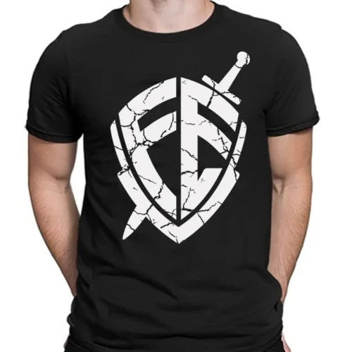 Camiseta Religiosa Escudo da Fe preta